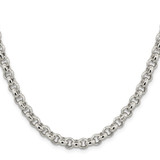 Sterling Silver 6.5mm Semi-solid Rolo Chain - QF-73378D9B-2980