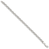 Sterling Silver 6.5mm Semi-solid Rolo Chain - QF-EB173CA5-5513