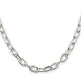 Sterling Silver 6.65mm Diamond-cut Long Link Cable Chain - QA-0274268C-5646