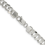 Sterling Silver 6.75mm Concave Beveled Curb Chain - QC-516410BF-8539