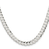 Sterling Silver 6.75mm Concave Beveled Curb Chain - QC-54D22F3D-1653