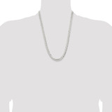 Sterling Silver 6.75mm Concave Beveled Curb Chain - QC-54D22F3D-1653