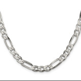 Sterling Silver 6.75mm Figaro Chain - QF-EB339146-8633