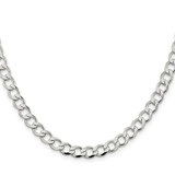 Sterling Silver 6.7mm Semi-solid Flat Curb Chain - QL-62C23E65-6328