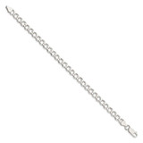 Sterling Silver 6.7mm Semi-solid Flat Curb Chain - QL-B1337131-9643