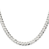 Sterling Silver 6.8mm Flat Curb Chain - QL-7771036E-8459