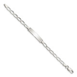 Sterling Silver 6inch Polished Engraveable Childrens ID Bracelet - QI-D001A9FB-4033
