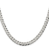 Sterling Silver 6mm Beveled Curb Chain - QF-BE3D016D-4289