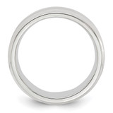 Sterling Silver 6mm Beveled Edge Size 10 Band