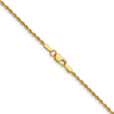 14K 30 inch 1.5mm Diamond-cut Rope with Lobster Clasp Chain