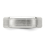 Sterling Silver 6mm Brushed Flat Grooved Fancy Band Size 7 - QW-62D1280C-5429