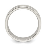 Sterling Silver 6mm Brushed Flat Milgrain Grooved Edge Fancy Band Size 7