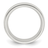 Sterling Silver 6mm Comfort Fit Half Round Milgrain Size 6 Band