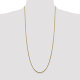 14K 30 inch 1.75mm Semi-Solid Round Box with Lobster Clasp Chain