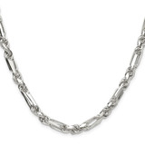 Sterling Silver 6mm D/C Figarope Chain - QF-DC321C29-5051