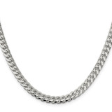 Sterling Silver 6mm Domed w/ Side D/C Curb Chain - QR-BCFAF1F2-9480