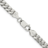 Sterling Silver 6mm Domed w/ Side D/C Curb Chain - QR-BCFAF1F2-9480