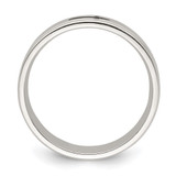 Sterling Silver 6mm Enamel Cross Fancy Band Size 10.5