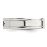 Sterling Silver 6mm Enamel Cross Fancy Band Size 13