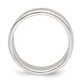 Sterling Silver 6mm Flat with Rope Edge Size 7 Band