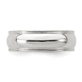 Sterling Silver 6mm Half Round Milgrain Size 7 Band