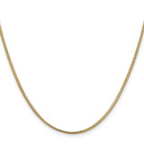 14K 30 inch 1mm Franco with Lobster Clasp Chain