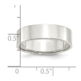 Sterling Silver 6mm Lightweight Flat Size 9.5 Band