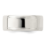 Sterling Silver 6mm Polished Flat Beveled Edge Fancy Band Size 11.5
