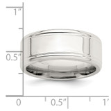 Sterling Silver 6mm Polished Flat Beveled Edge Fancy Band Size 9.5