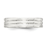Sterling Silver 6mm Polished Flat Grooved Fancy Band Size 8 - QW-CD1F887B-6265