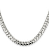Sterling Silver 7.0mm Polished Domed Curb Chain - QD-25214EF8-9698
