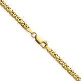 14K 30 inch 2.5mm Byzantine with Lobster Clasp Chain