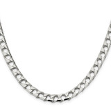 Sterling Silver 7.2mm D/C Square Curb Chain - QF-EB737BC3-7261