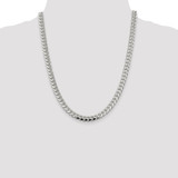 Sterling Silver 7.35mm Domed w/ Side D/C Curb Chain - QR-5EE63397-6889