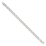 Sterling Silver 7.4mm D/C Flat Anchor Curb Chain - QF-4D13D576-2783