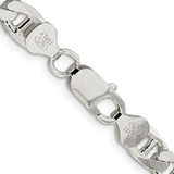 Sterling Silver 7.4mm D/C Flat Anchor Curb Chain - QF-B678BC97-3325