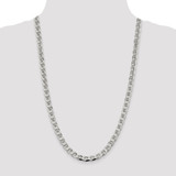 Sterling Silver 7.4mm D/C Flat Anchor Curb Chain - QF-B678BC97-3325