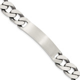 Sterling Silver 7.5inch Engraveable Antiqued Curb Link ID Bracelet - QI-2FAADA2D-4934