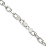 Sterling Silver 7.5mm Diamond-cut Long Link Cable Chain - QA-51080A7A-9296