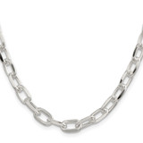 Sterling Silver 7.5mm Diamond-cut Long Link Cable Chain - QA-531A18FD-4168