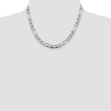 Sterling Silver 7.5mm Figaro Anchor Chain - QA-A7DD8638-7559