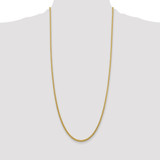 14K 30 inch 2.75mm Semi-Solid Wheat with Lobster Clasp Chain