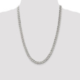 Sterling Silver 7.5mm Pav‚ Curb Chain - QC-43A6E894-9315