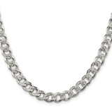 Sterling Silver 7.5mm Pav‚ Curb Chain - QC-DB2A9B3A-7241