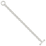 Sterling Silver 7.75inch Polished Fancy Link Toggle Bracelet - QH-6AE2E2C4-9148