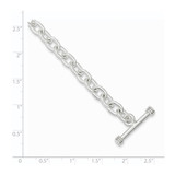 Sterling Silver 7.75inch Polished Fancy Link Toggle Bracelet - QH-6AE2E2C4-9148