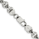 Sterling Silver 7.75mm Semi-solid Rolo Chain - QF-07DC2807-2402