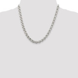 Sterling Silver 7.75mm Semi-solid Rolo Chain - QF-07DC2807-2402