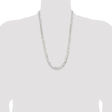 Sterling Silver 7.8mm Concave Beveled Curb Chain - QC-034FAC3B-1957