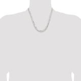 Sterling Silver 7.8mm Concave Beveled Curb Chain - QC-4F169E17-2594